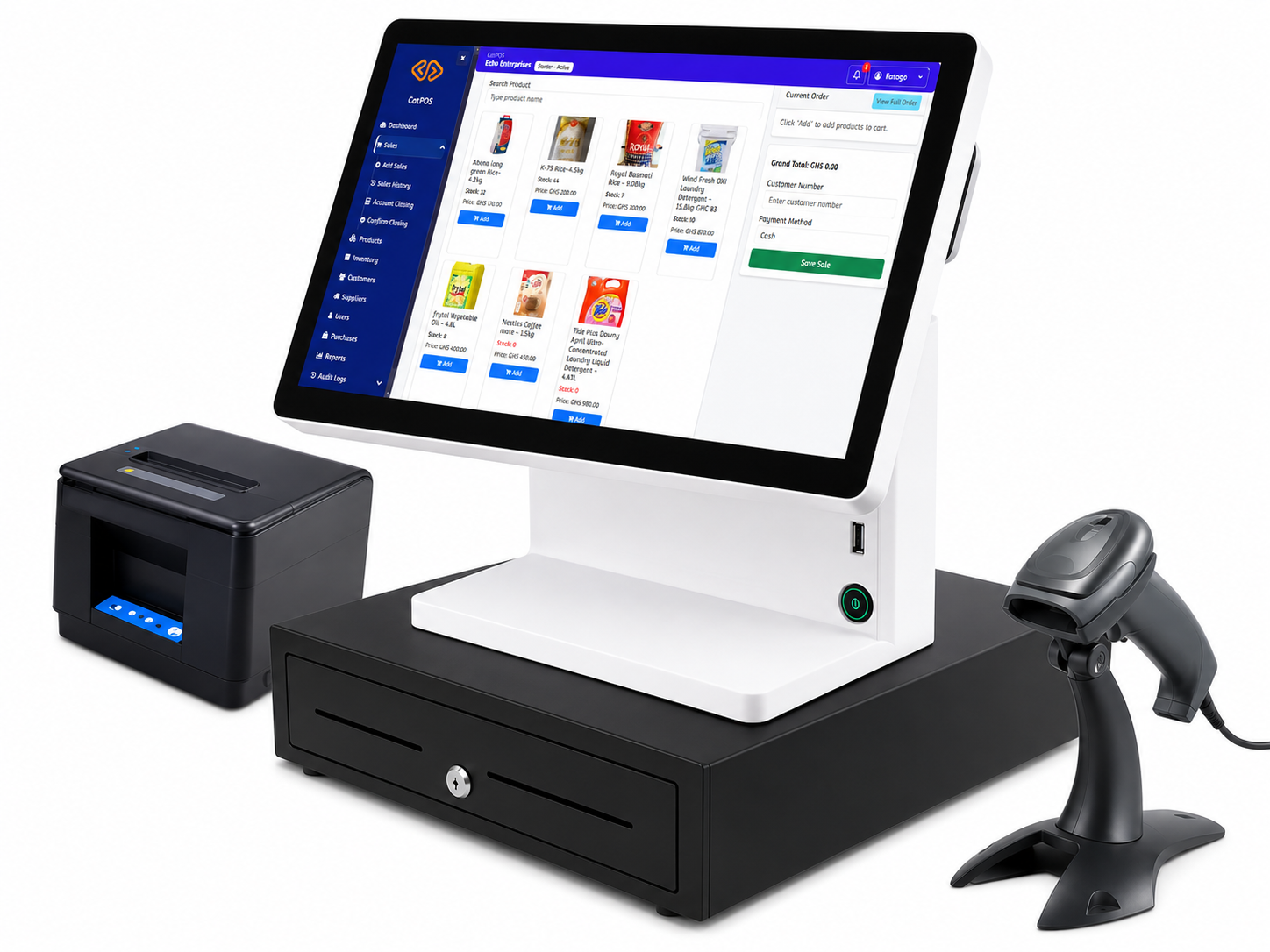 Double Screen Touch Pos Machine (Standard Package)